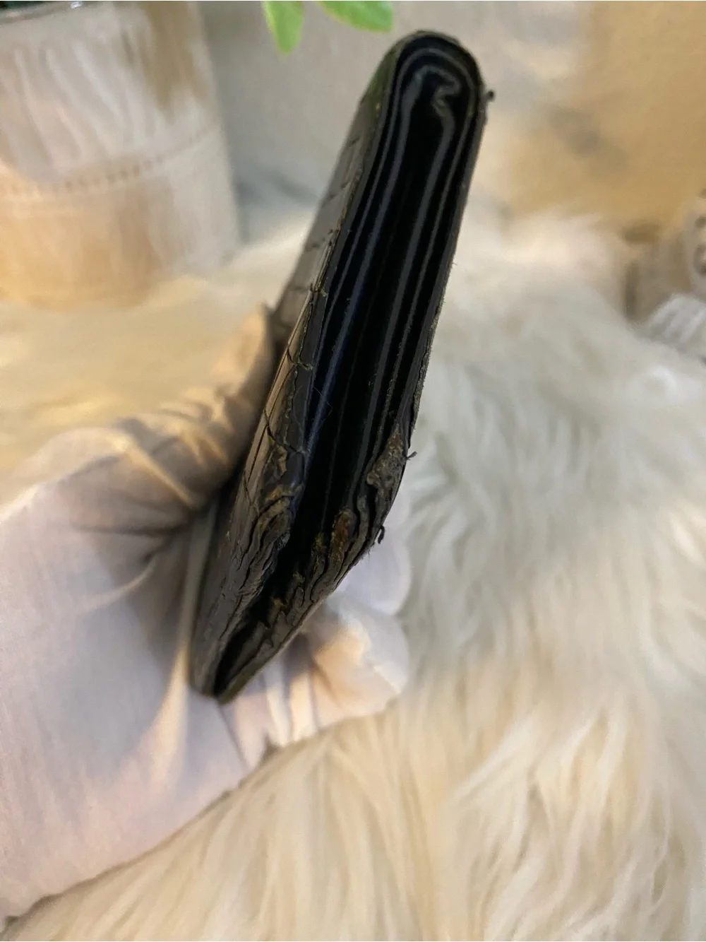 Bottega Veneta Black Intrecciato Leather Bifold Wallet